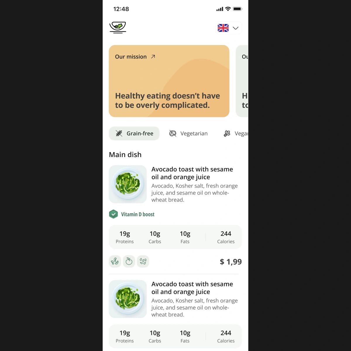 NDA Restaurant App